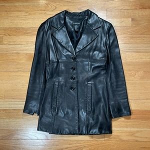 Vintage 90s Bebe Leather Blazer Jacket
